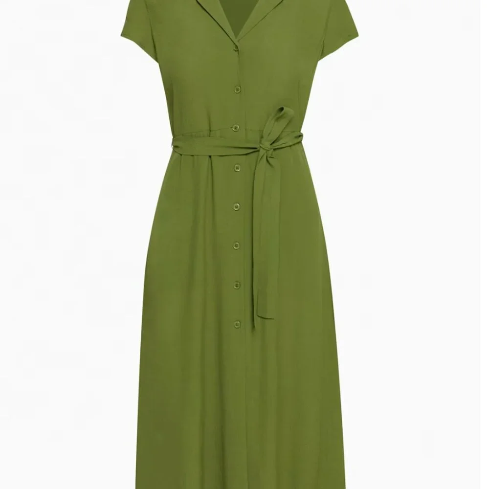 Wilfred Green Button Down Shirt Dress - Picture 6 of 12